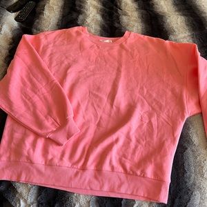 Bright pink sweatshirt worn once